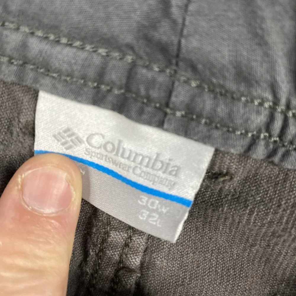 Columbia Corduroy Chino Pants Mens 30x32(meas 30) Gray 5 Pocket Straight Fit‎